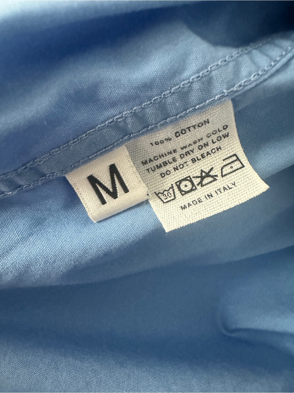 Comme Si La Shirt Classica Cotton In Grecian Blue, Size M — image 6 of 7